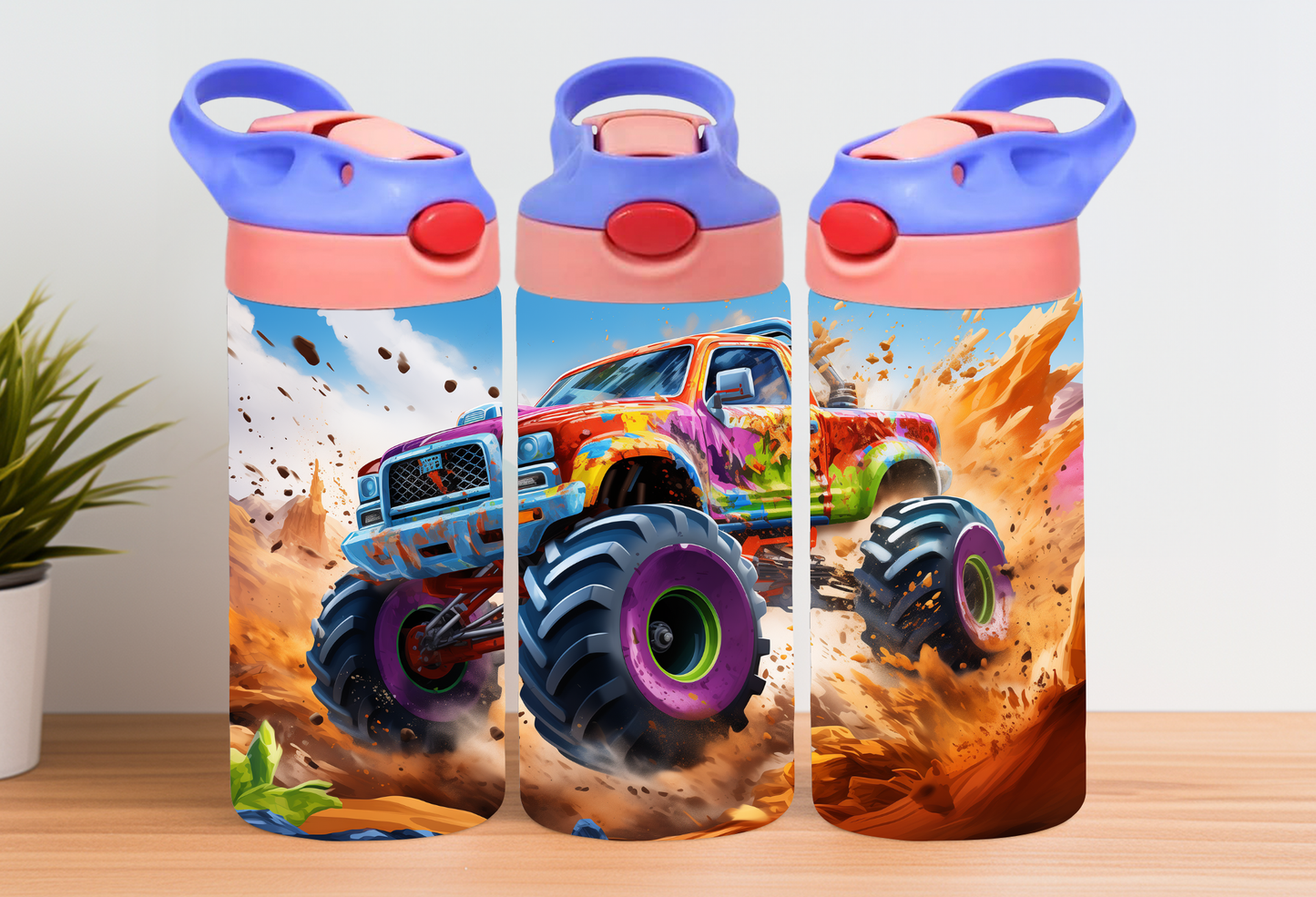 Kids Water Bottle - Monster Truck