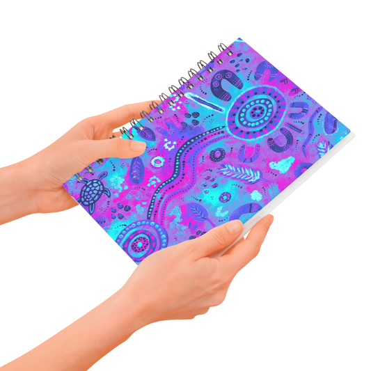 Country -  Winter - Aboriginal Art A5 Notebook