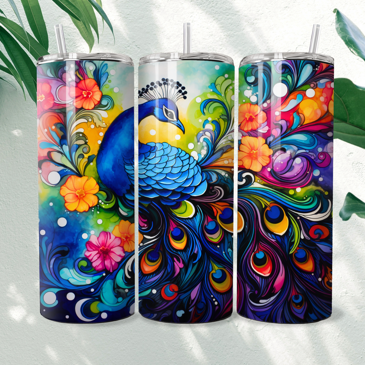Peacock Vibrant - 20oz Tumbler