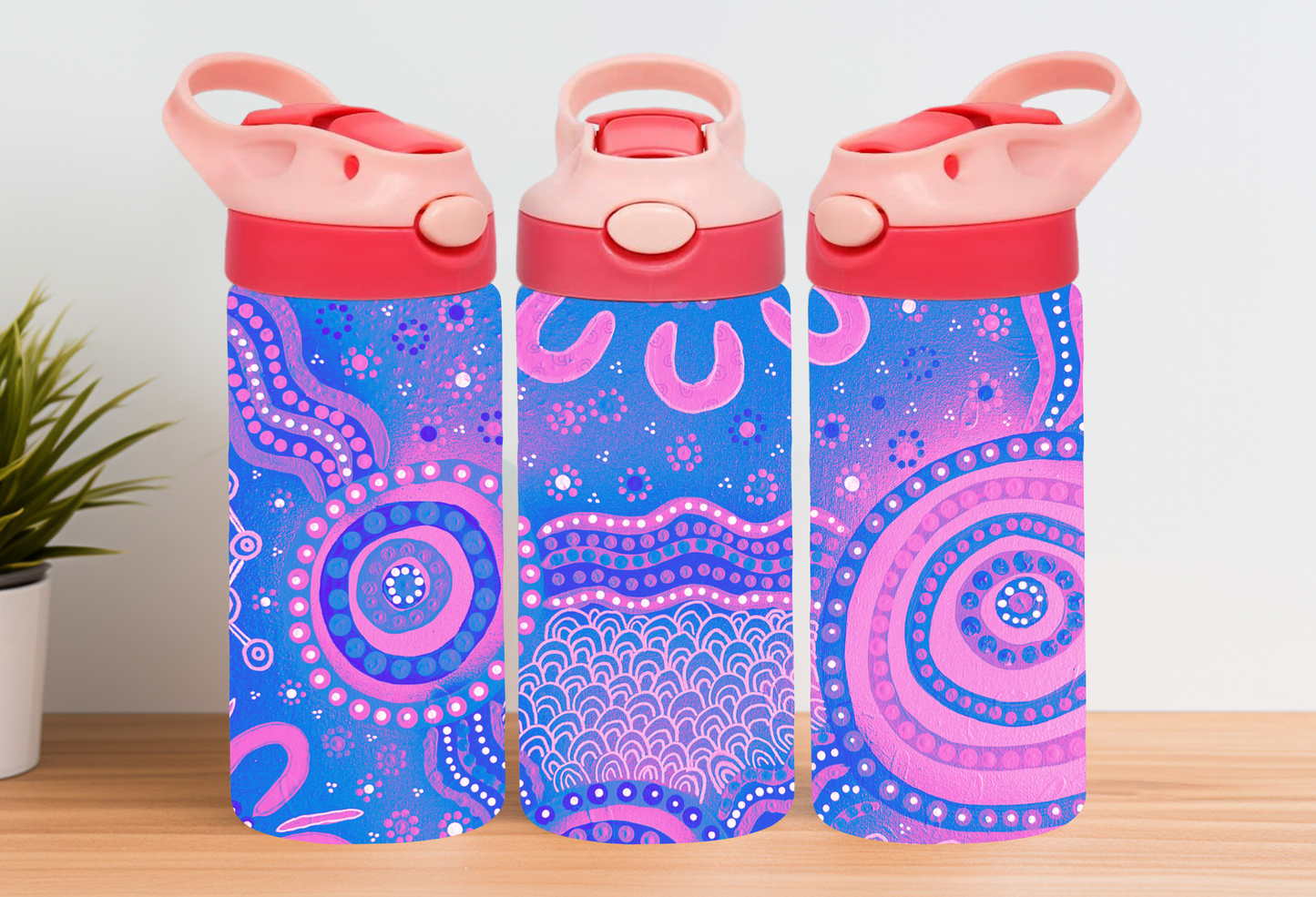 Kids Water Bottle - Wet Seasons - Pink / Purple