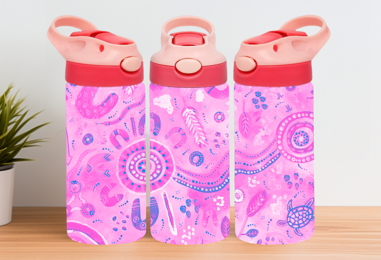 Kids Water Bottle - Country - Pink