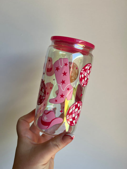 Cowboy Disco  - 16oz Glass Libbey Cup