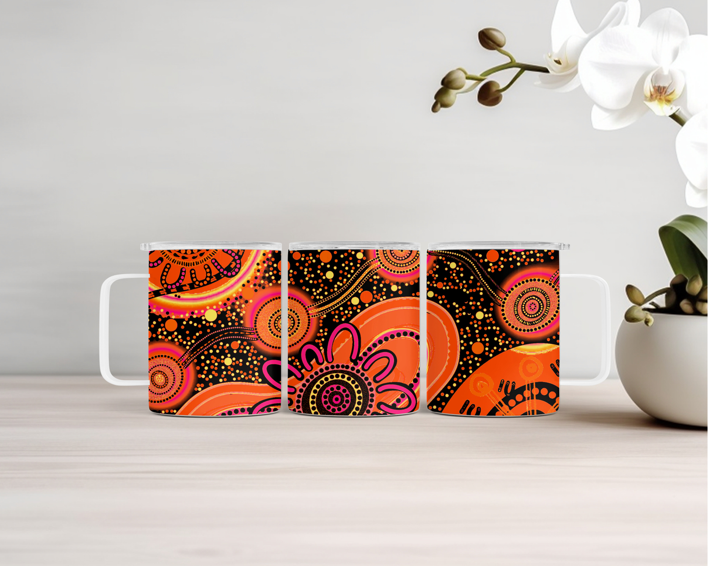 14oz Insulated Mugs - Dreaming - Orange