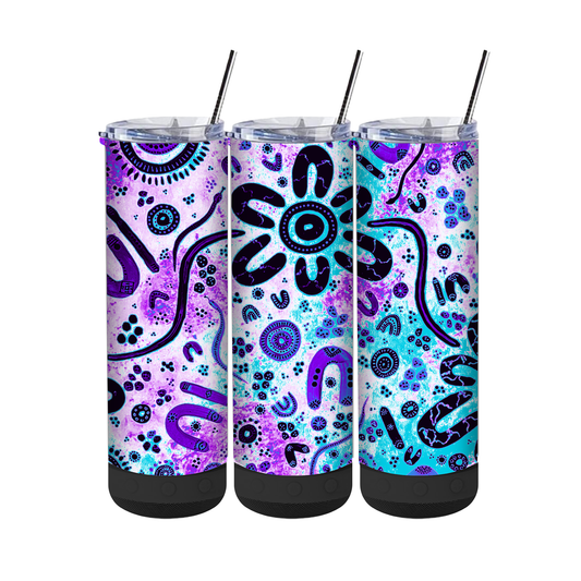 Stronger Than Before - Bliss - 20oz Aboriginal Art Bluetooth Speaker Tumbler
