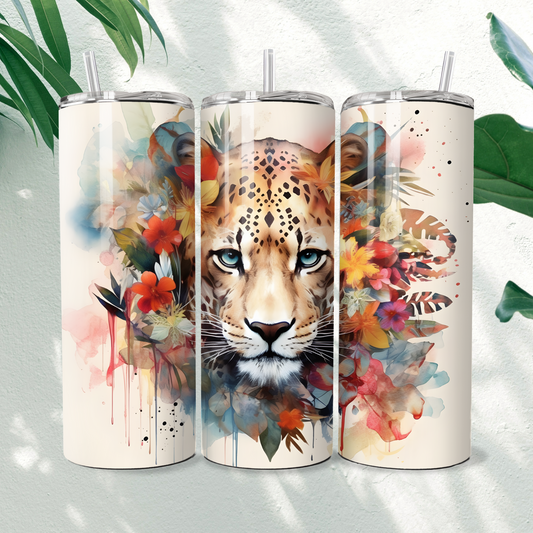 Floral Leopard - 20oz Tumbler