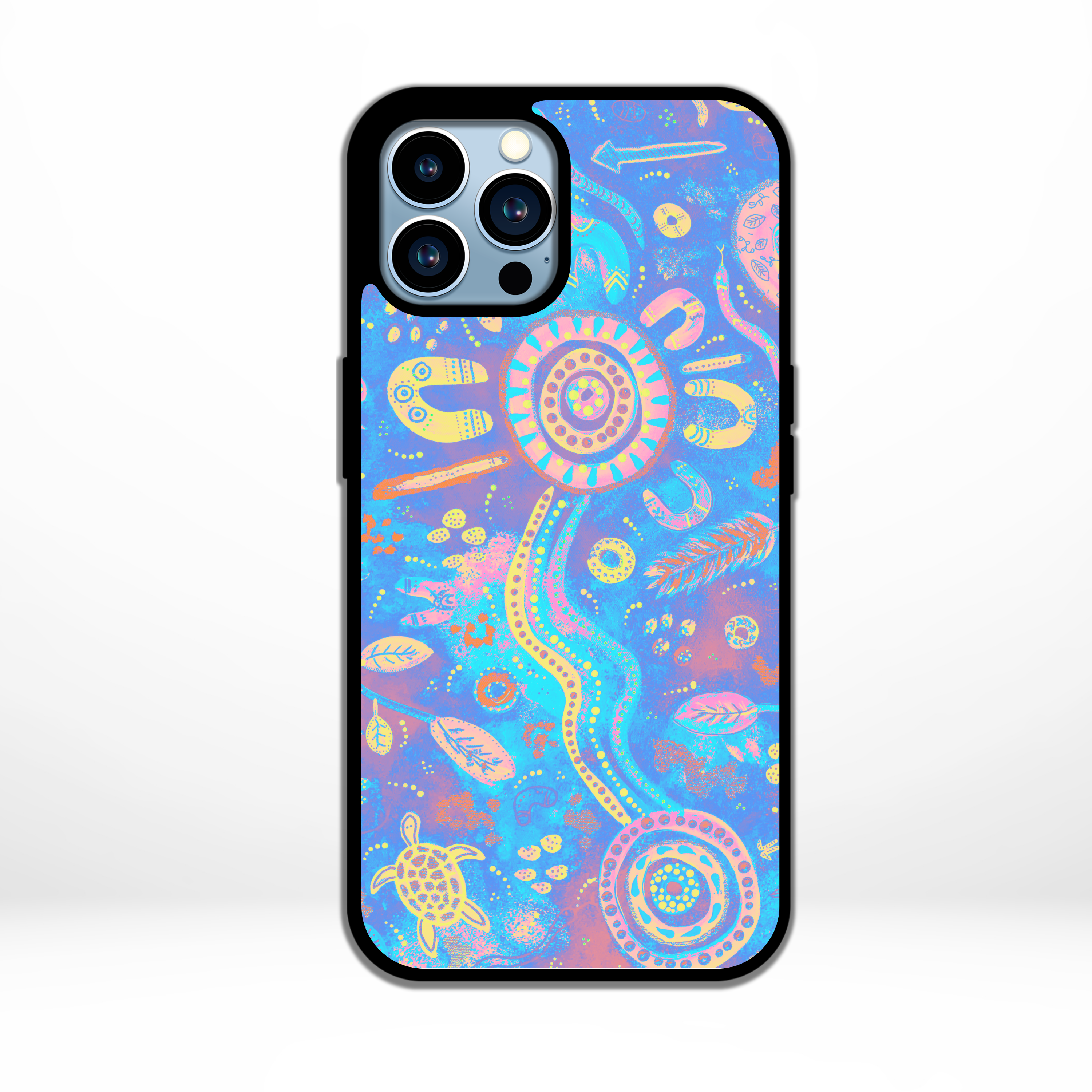 Aboriginal Art Print Phone Case For OPPO Series – Matte Silicone Back Cover, Multi-Colored, #2 Design