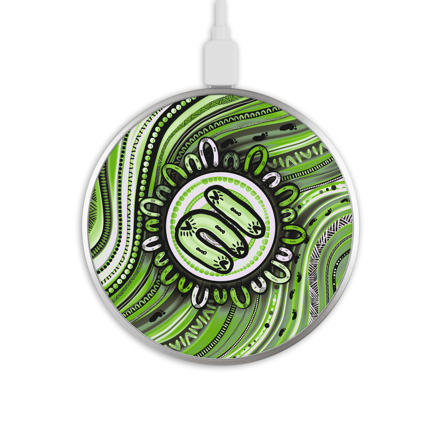 Becoming - Wireless Phone Charger - Aboriginal Art