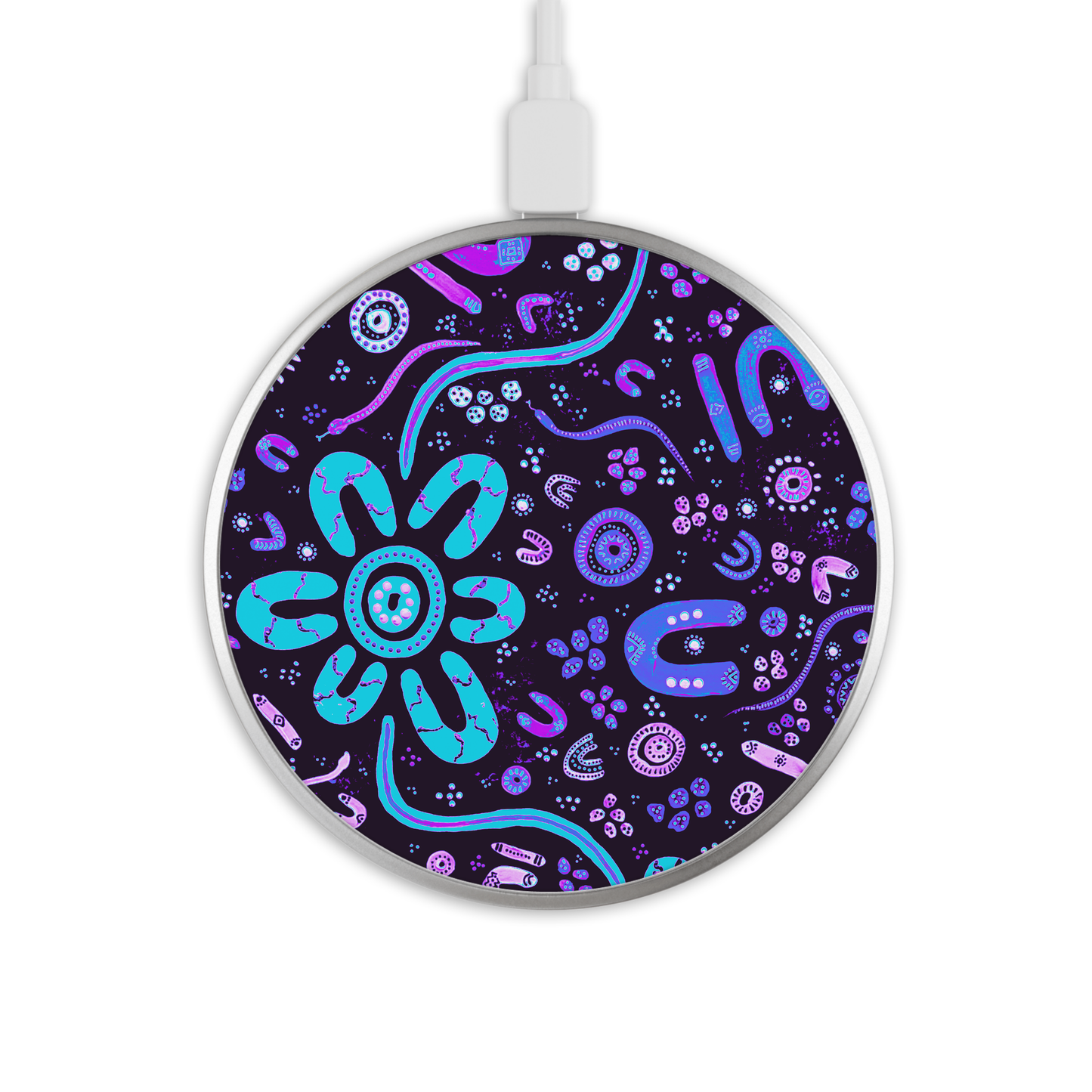 Stronger Than Before - Dusk - Wireless Phone Charger - Aboriginal Art