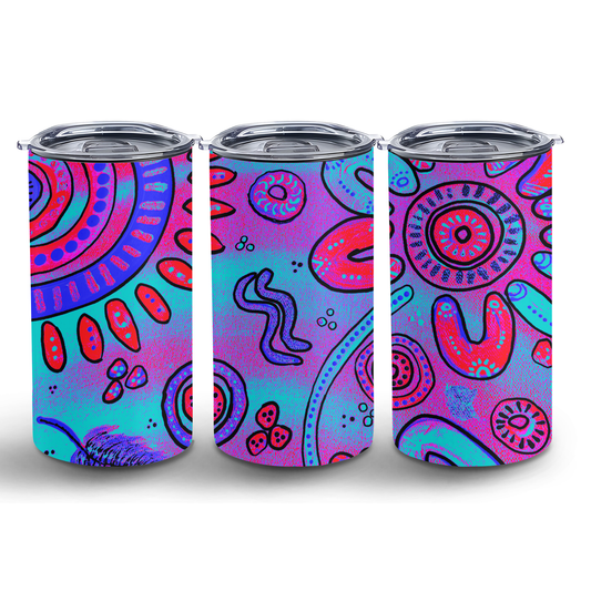 Harmony - Spring - 12oz Insulated Tumbler | Aboriginal Art Coffee Cup