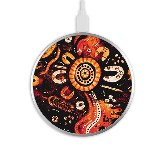 Country - Fire - Wireless Phone Charger - Aboriginal Art