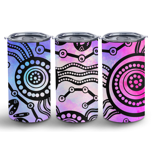 Wet Seasons - Dreamy - 12oz Insulated Tumbler | Aboriginal Art Coffee Cup