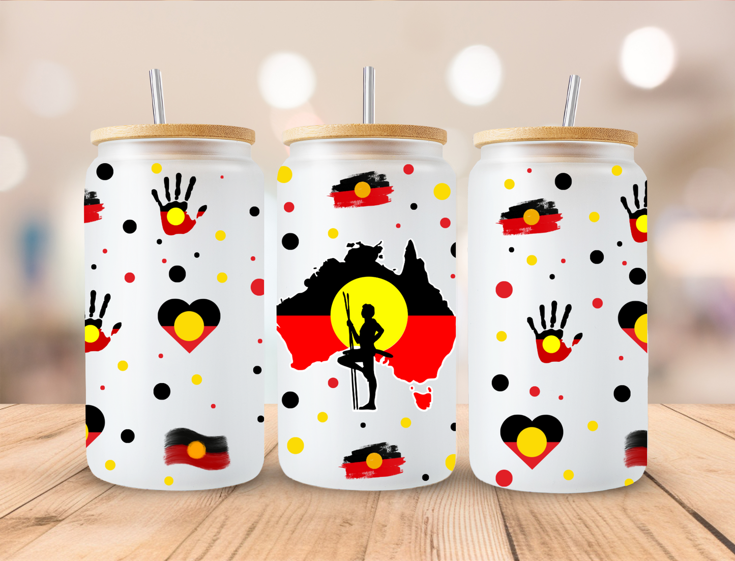 Aboriginal Flags - Australia - UV DTF WRAP