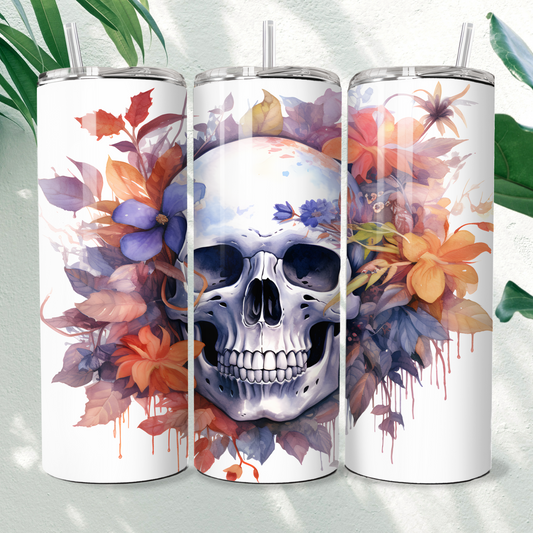 Floral Skull - 20oz Tumbler