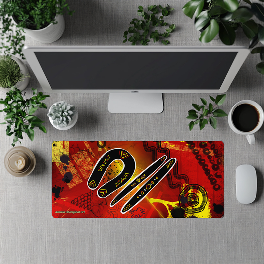 Warrior - Aboriginal Art Desk Mat