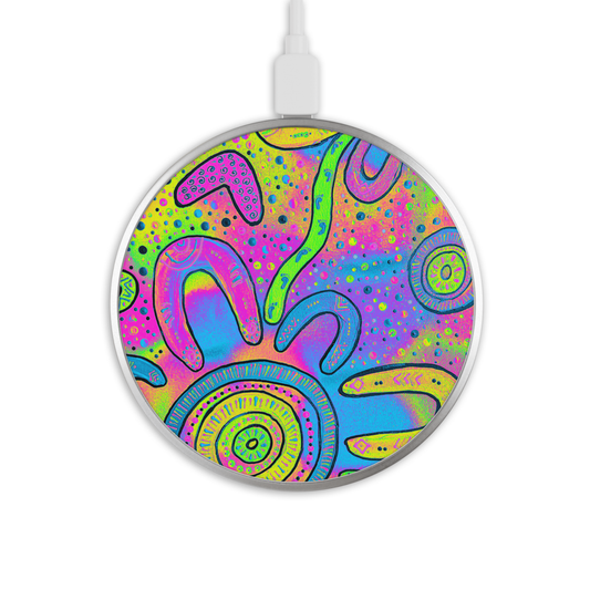 New Beginnings - Wireless Phone Charger - Aboriginal Art