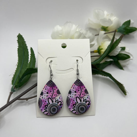 Community - Marble - Aboriginal Art Earrings