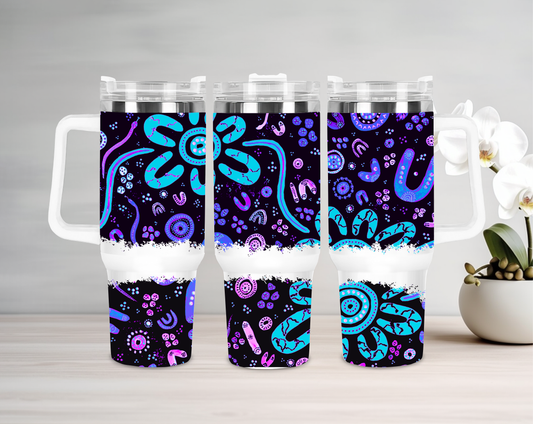 Stronger Than Before - Dusk - 40oz Tumbler - Aboriginal Art