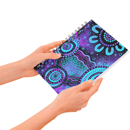 Wet Seasons - Dusk - Aboriginal Art A5 Notebook