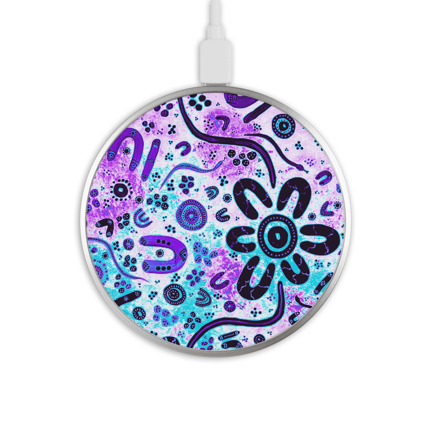 Stronger Than Before - Bliss - Wireless Phone Charger - Aboriginal Art