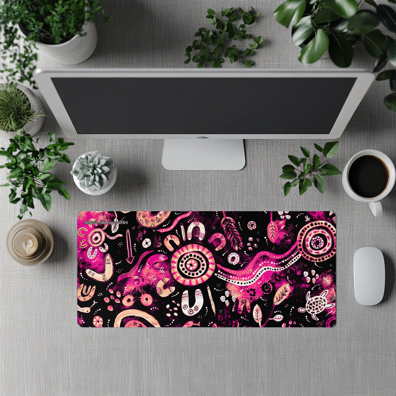Country - Summer - Aboriginal Art Desk Mat