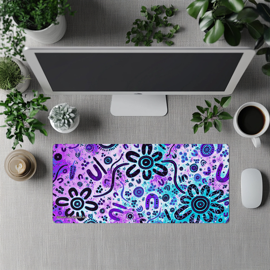 Stronger Than Before - Bliss - Aboriginal Art Desk Mat