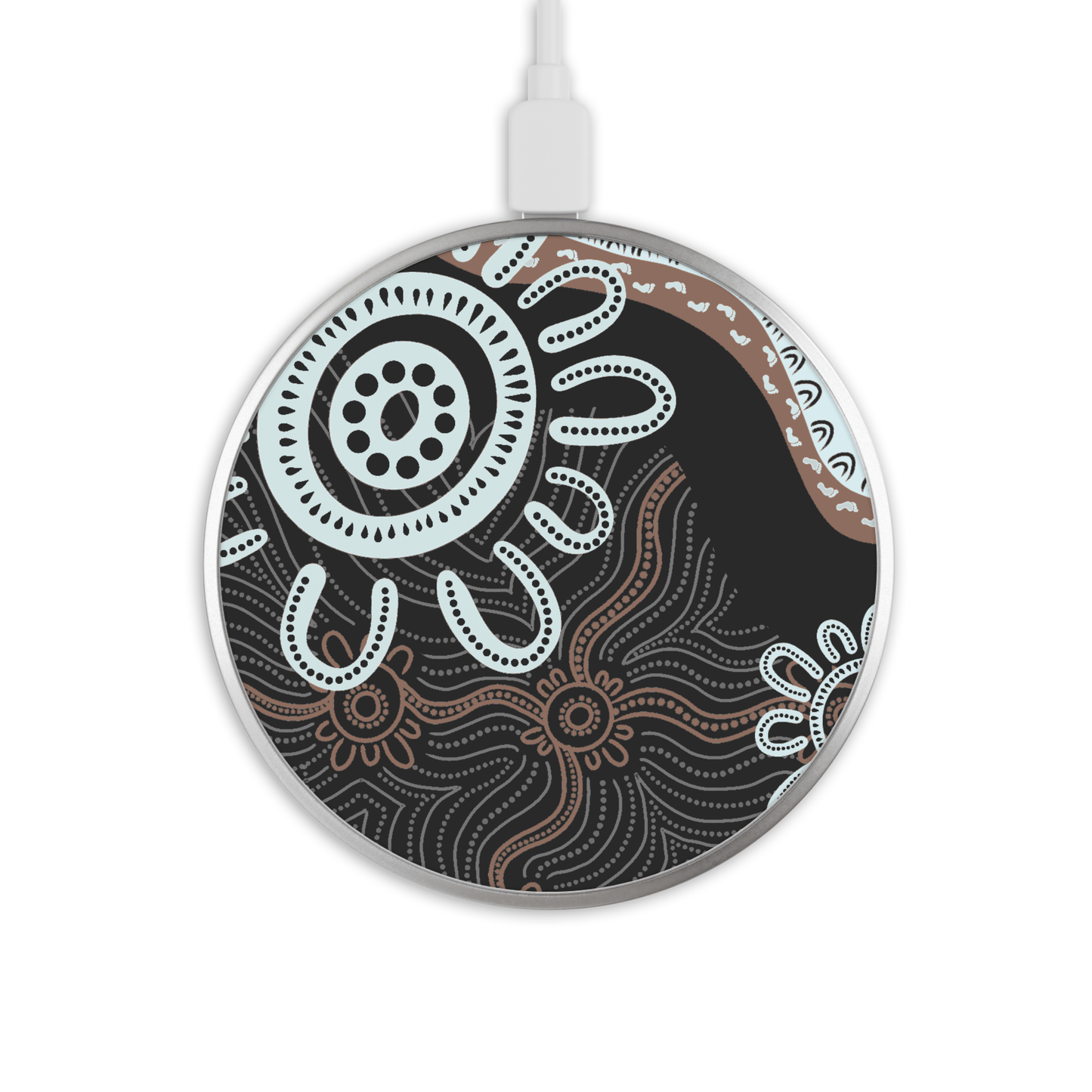 Walkabout - Earth - Wireless Phone Charger - Aboriginal Art
