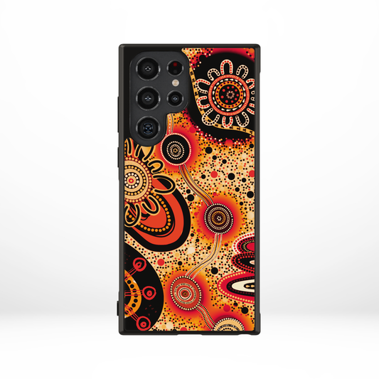 Dreaming - Orange - Samsung Magsafe Aboriginal Art Phone Case