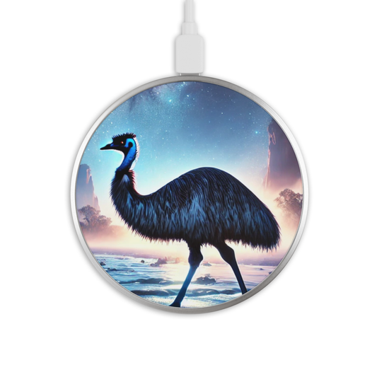 Emu - Wireless Phone Charger - Aboriginal Art