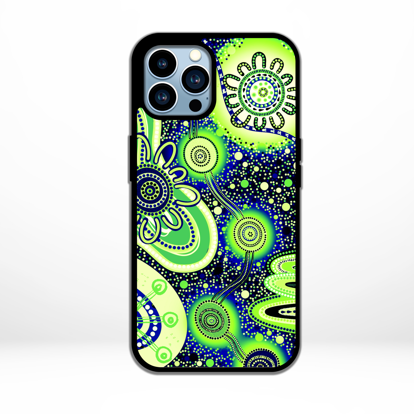 Dreaming - Green/Blue - iPhone Aboriginal Art Phone Case
