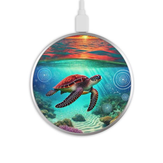 Turtle - Wireless Phone Charger - Aboriginal Art