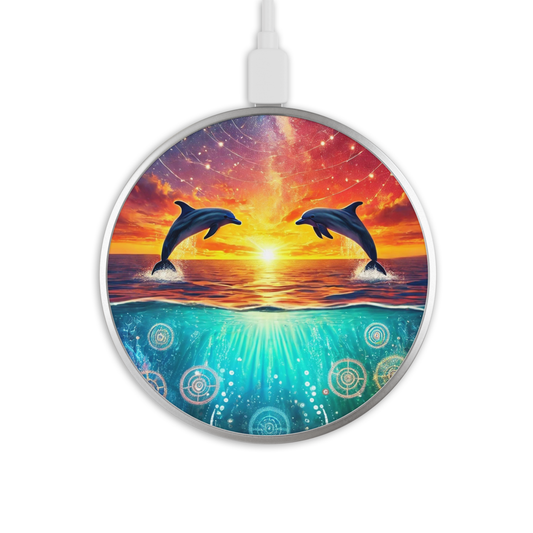 Dolphin - Wireless Phone Charger - Aboriginal Art