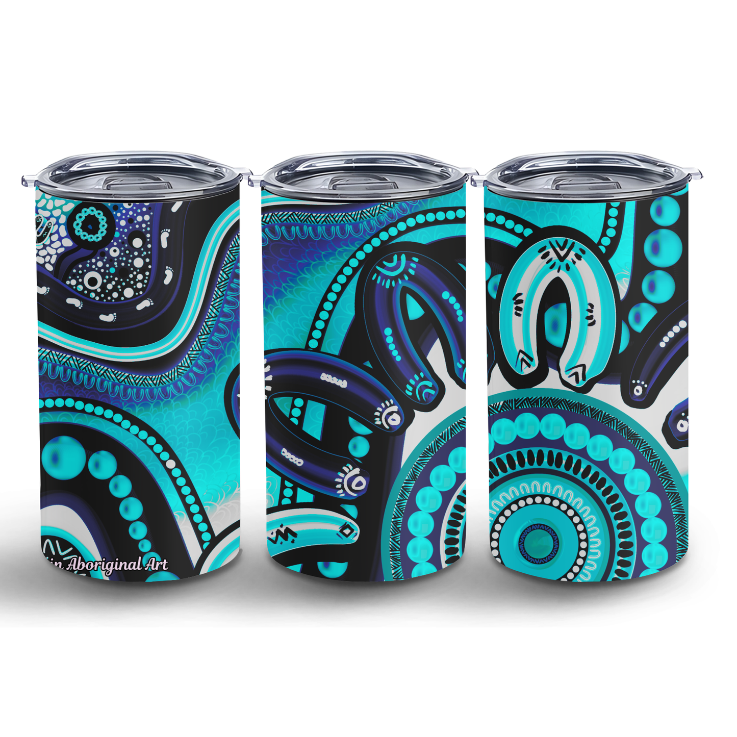 Belonging - 12oz Insulated Tumbler | Aboriginal Art Coffee Cup