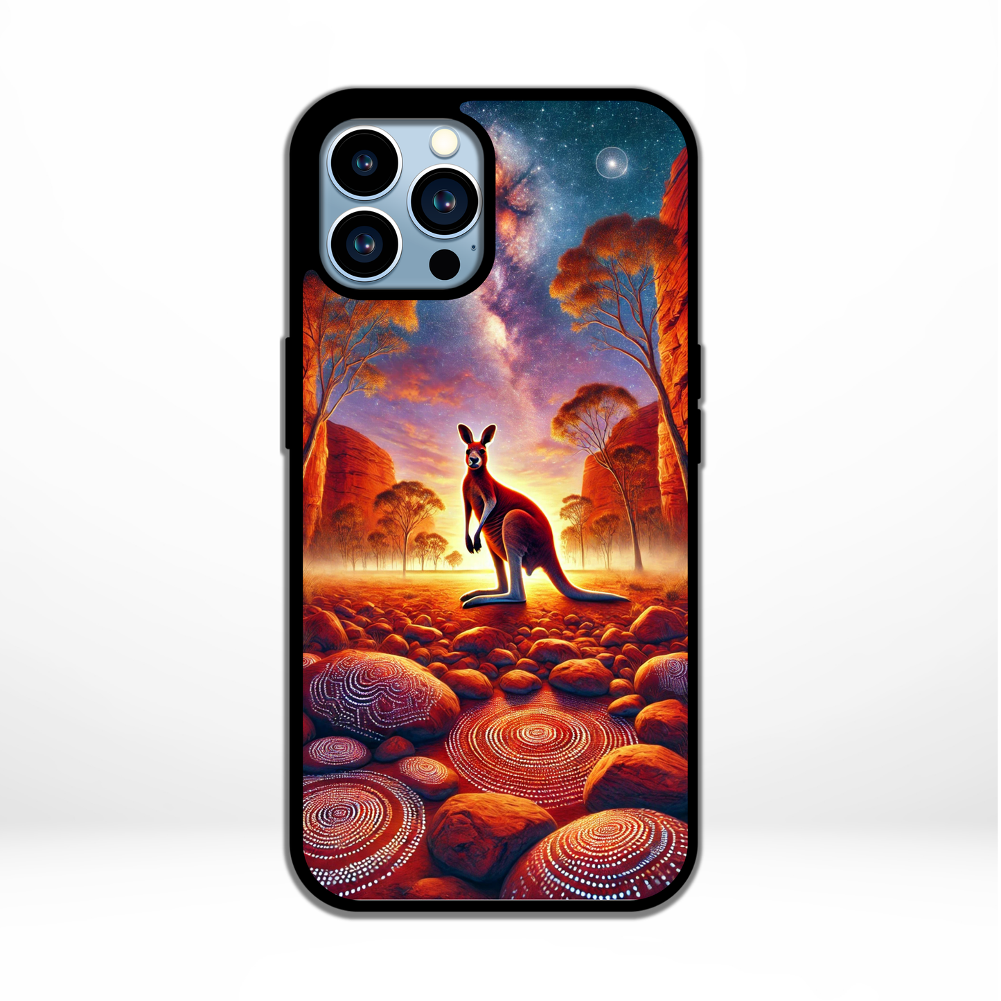 Kangaroo - iPhone Aboriginal Art Phone Case