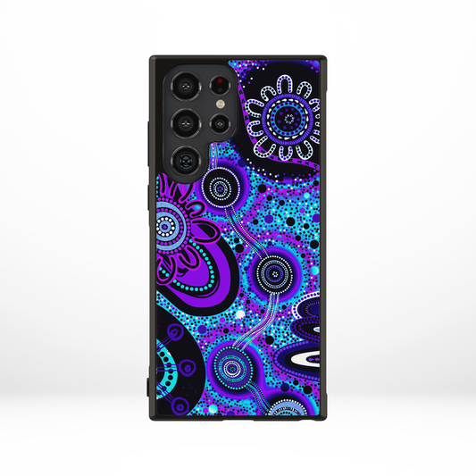 Dreaminig - Purple - Samsung Aboriginal Art Phone Case