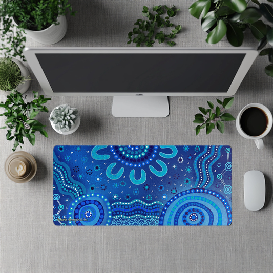 Wet Seasons - Aboriginal Art Desk Mat