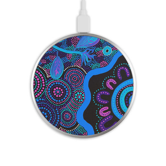 Seasons - Wireless Phone Charger - Aboriginal Art