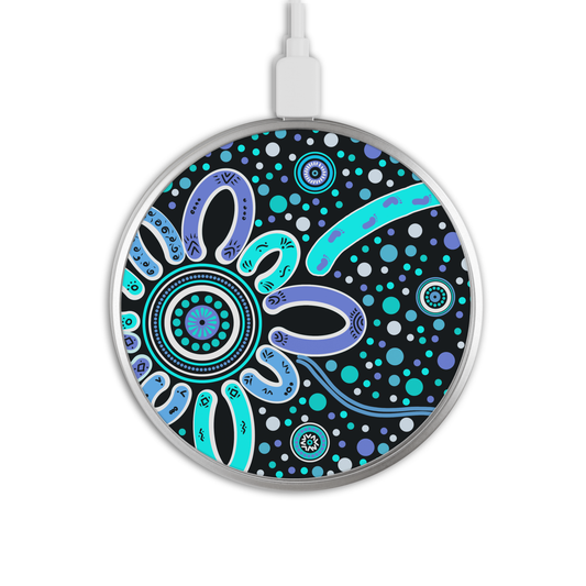 Self Connection - Wireless Phone Charger - Aboriginal Art