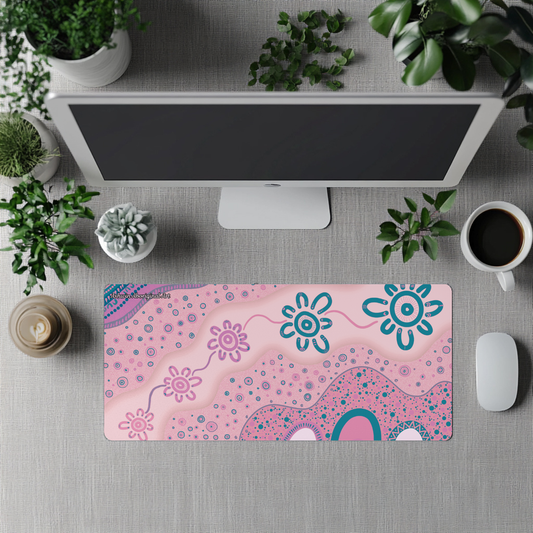 Ancestral Pathways - Bliss - Aboriginal Art Desk Mat