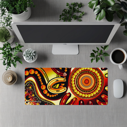 Belonging - Traditional - Aboriginal Art Desk Mat