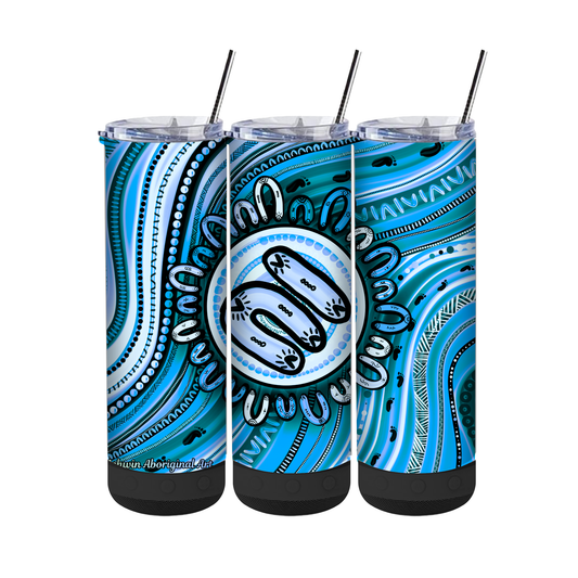 Becoming - 20oz Aboriginal Art Bluetooth Speaker Tumbler