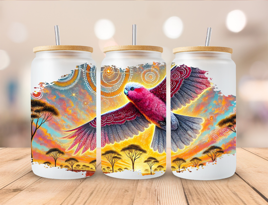 Pink & Grey Galah - UV DTF WRAP