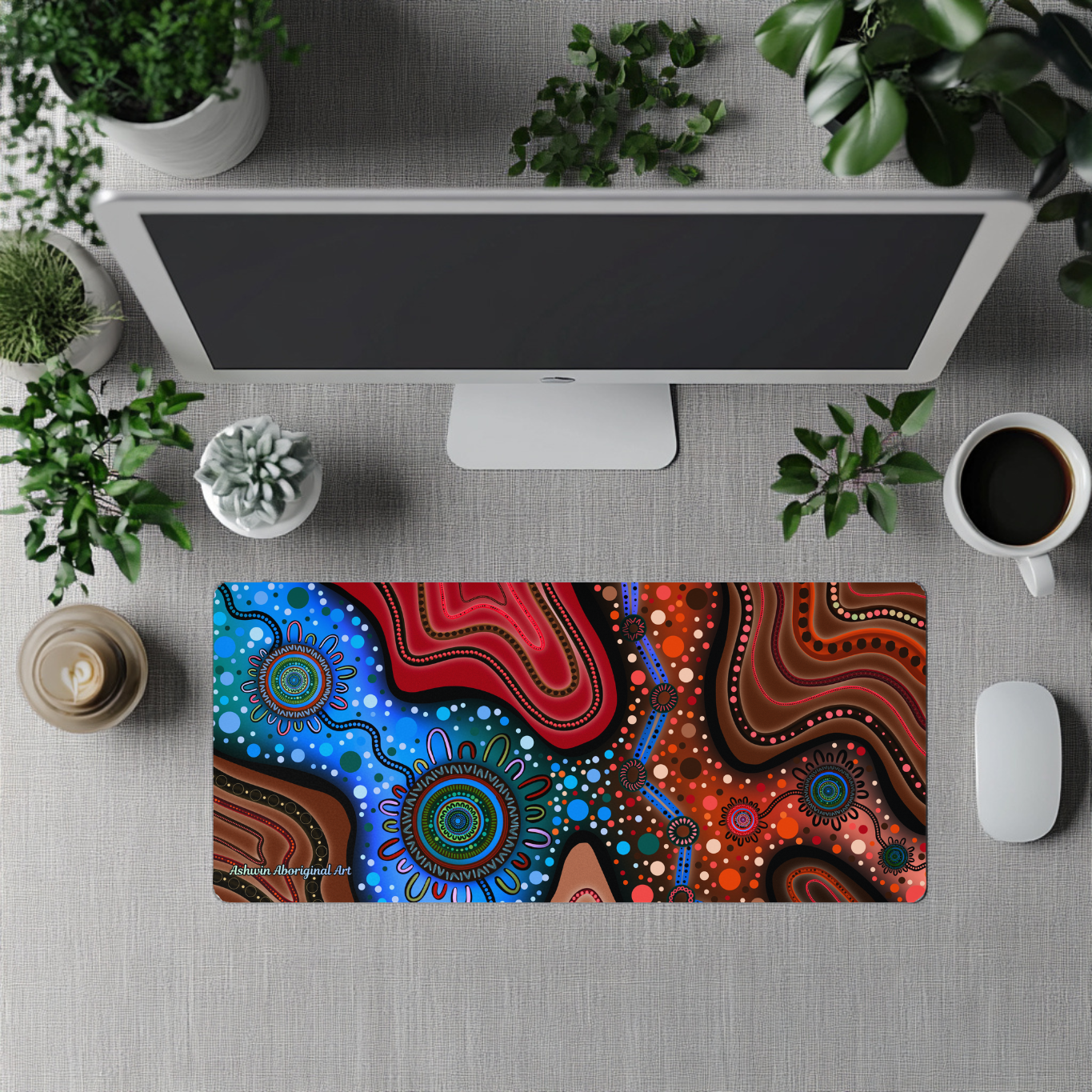 Pathways - Country - Aboriginal Art Desk Mat