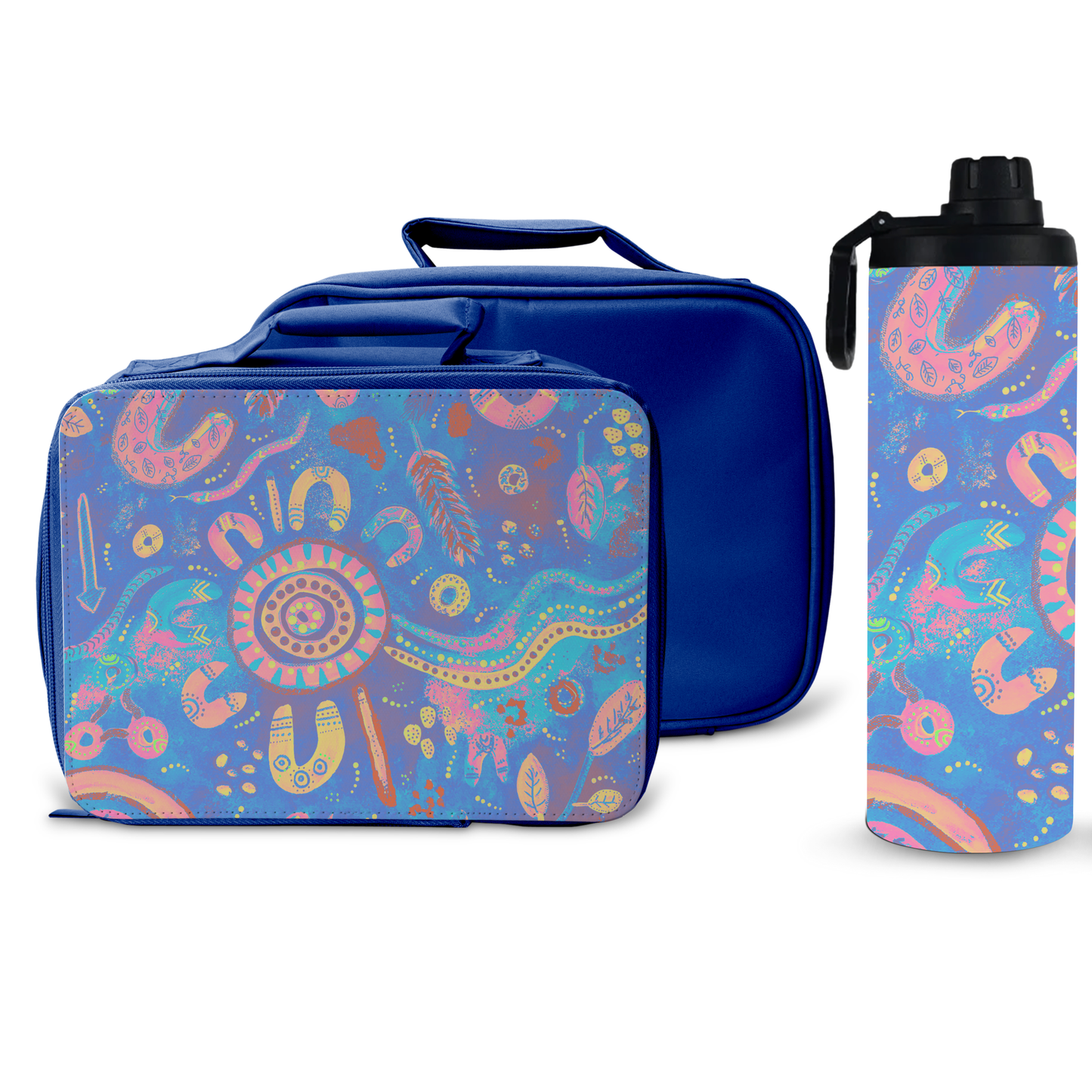 Country - Blue - Lunch Boxes & Water Bottle Bundle