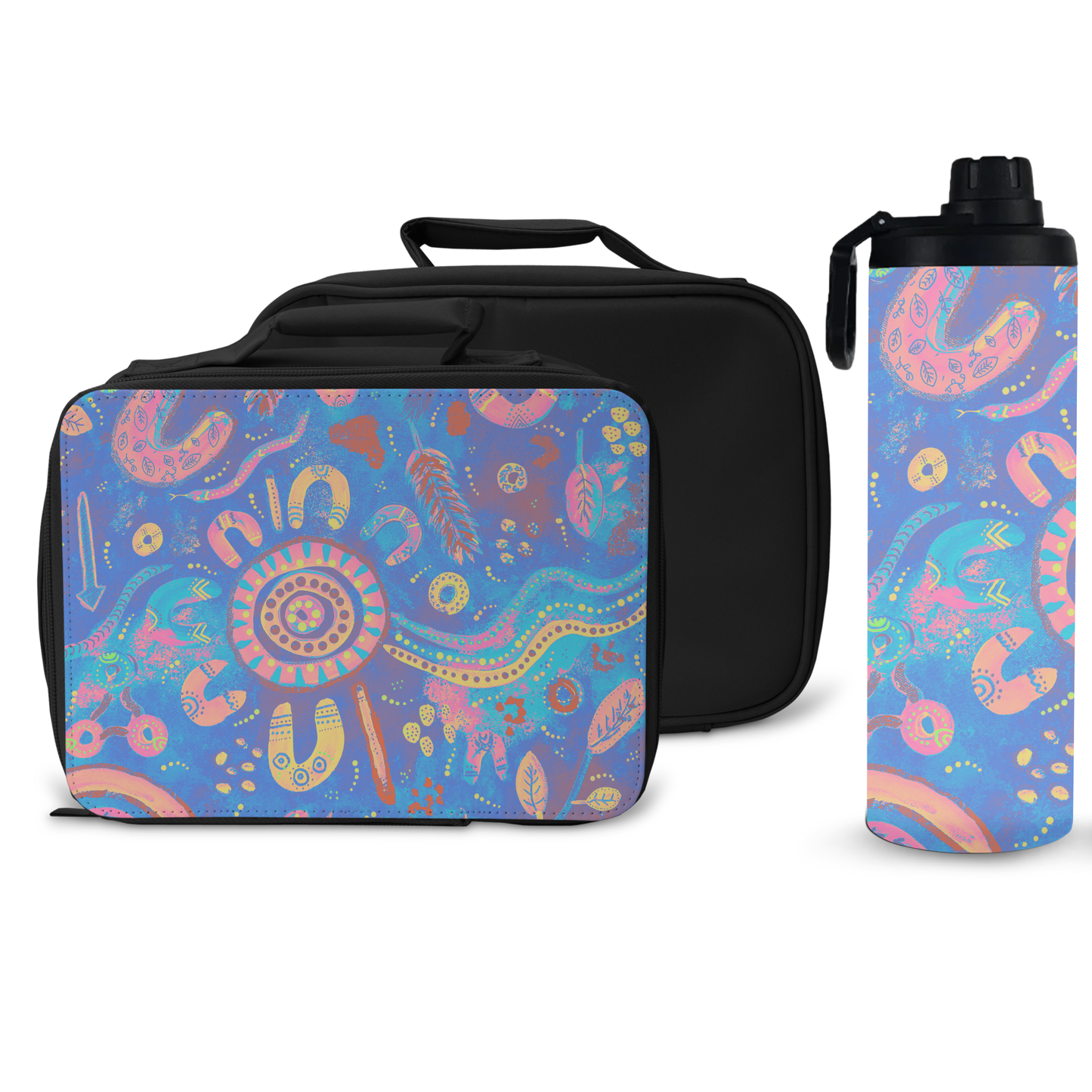 Country - Blue - Lunch Boxes & Water Bottle Bundle