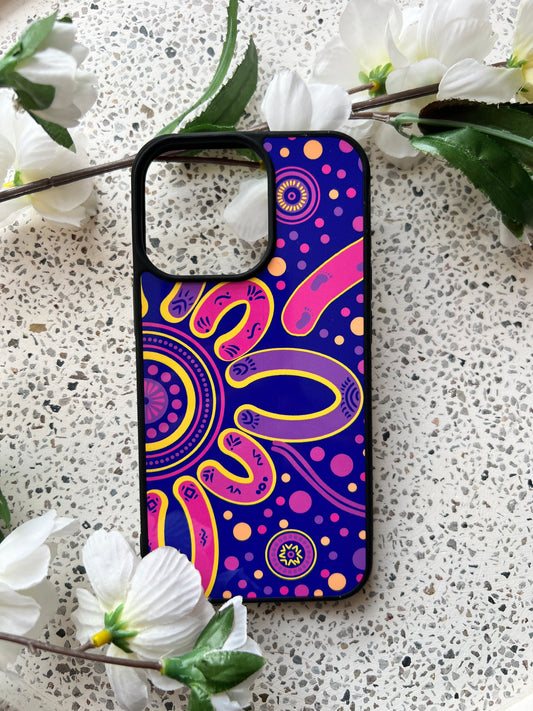 Self Connection - Vibe - Aboriginal Art - Phone Case