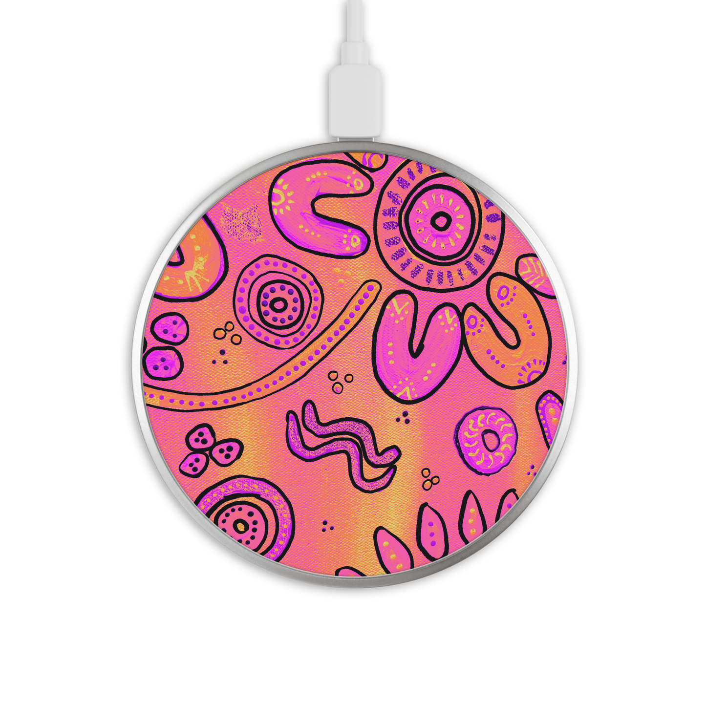 Harmony - Sunset - Wireless Phone Charger - Aboriginal Art
