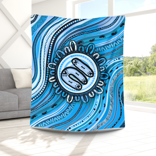 Becoming - Aboriginal Art Throw Blanket