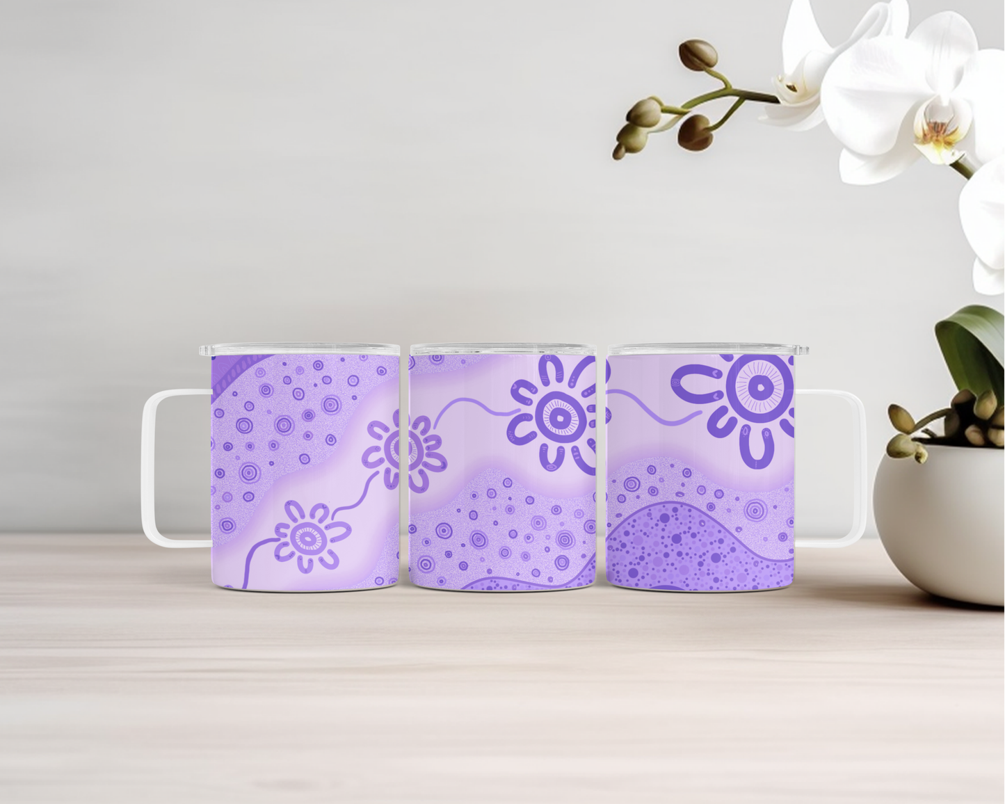 14oz Insulated Mugs - Ancestral Pathways Lilac