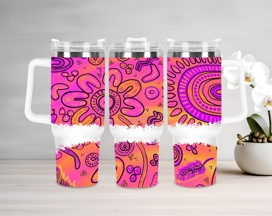 Harmony - Sunset - 40oz Tumbler - Aboriginal Art
