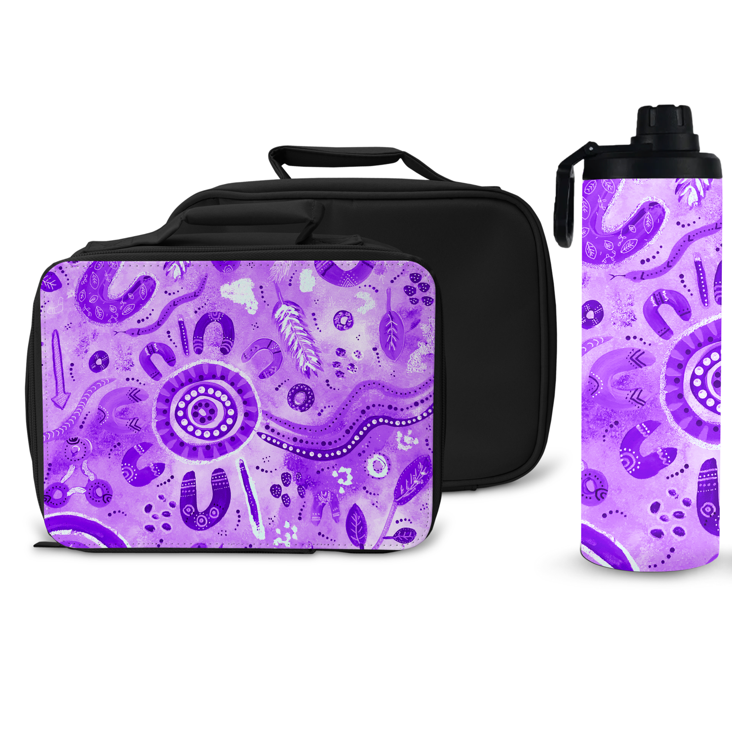 Country - Lilac - Lunch Boxes & Water Bottle Bundle